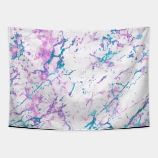 Marble Pattern Aesthetic Purple Blue Teal Tapestry