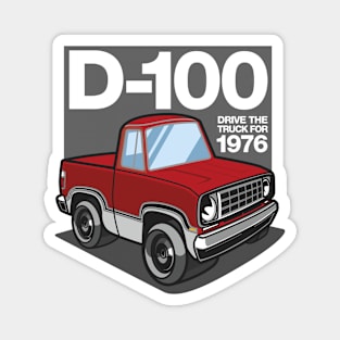 D100 - 1976 White-Based (Bright Red) Magnet