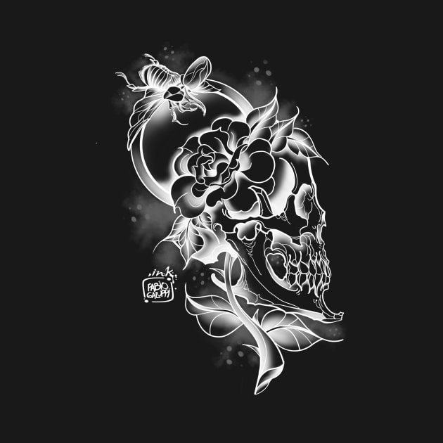 SkullFlower by Fabio Galuppi Ink