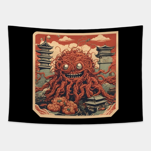 Spaghetti monster Tapestry by Ilustradamus