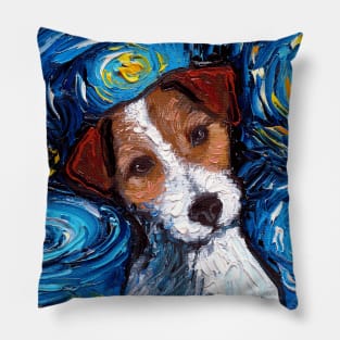 Jack Russell Night (Portrait) Pillow