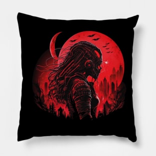 Alien cyberpunk Pillow