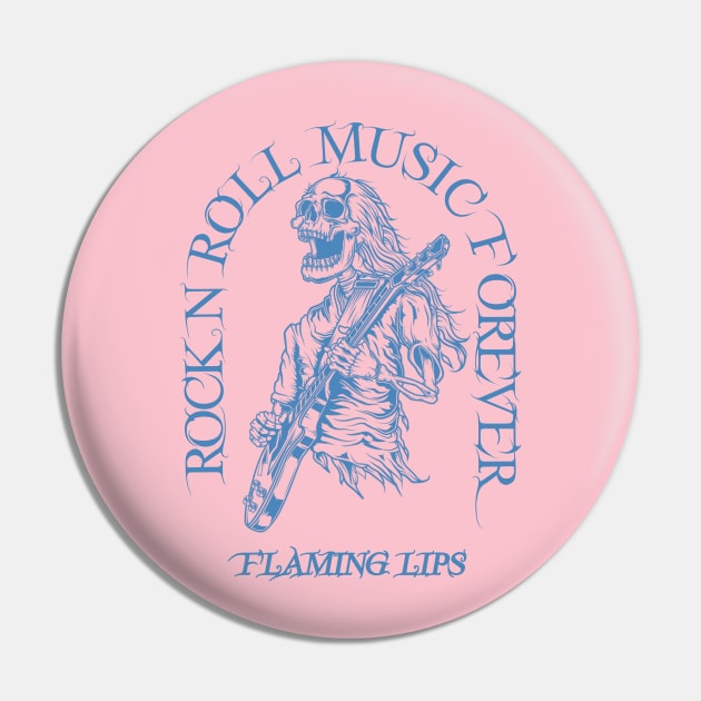 Flaming Lips /// Skeleton Guitar Player Pin by Stroke Line