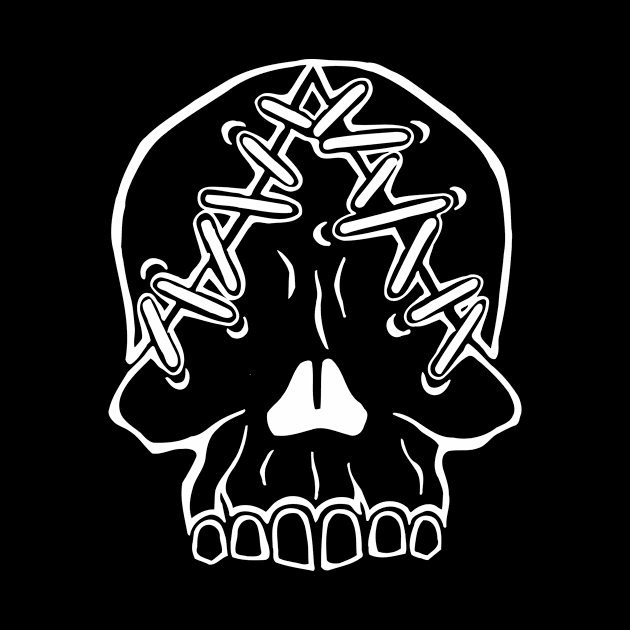 Symbolic vector image of a skull by DappyStitch