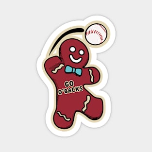 Arizona Diamondbacks Gingerbread Man Magnet