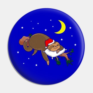 santa claus sloth christmas Pin