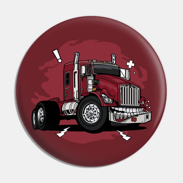 Monster red truck Pin by beanbeardy