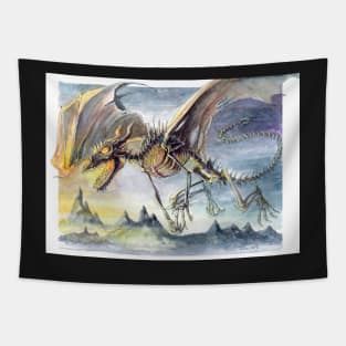 Skeletal Dragon Tapestry