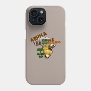 Africa Is Calling Wildlife Continent Collage Phone Case