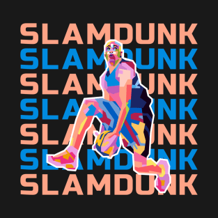 Slam dunk basketball in WPAP T-Shirt