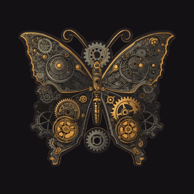 Steam punk metal butterfly by TVEX19