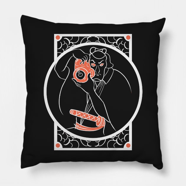 PHOTOGRAPHER: Samurai Photographer Gift Pillow by woormle