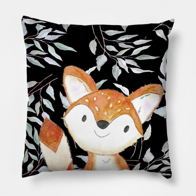 little fox in the forest Pillow by LatiendadeAryam