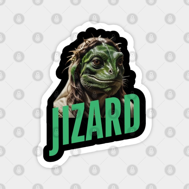 Lizard Jesus Magnet by Low Life Shirts