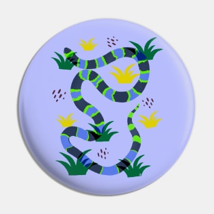 Snake in grass field Pin