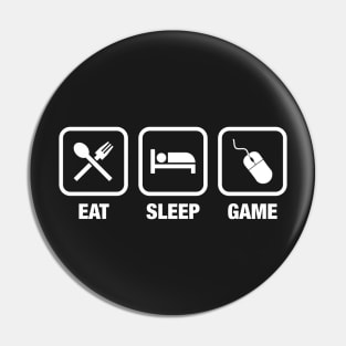 Eat Sleep Game Gamer Tee Pin