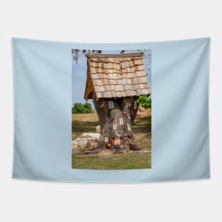 Elf Tree House Tapestry