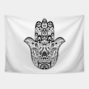 sutra mandala hand of god ecopop with mexican patterns Tapestry