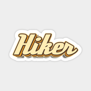 Hiker typography Magnet