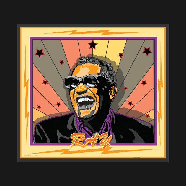 RAY CHARLES AMERICAN SINGER SONGWRITER PIANIST by Larry Butterworth