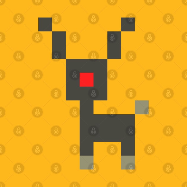 Pixel Rudolph The Red-Nosed Reindeer by Bumblebeast