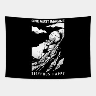 One Must Imagine Sisyphus Happy Tapestry