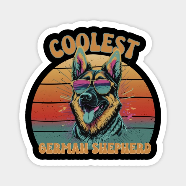 Sunglasses German Shepherd Magnet by Relax and Carry On