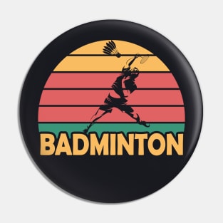 Retro Badminton Shirts Shuttlecock Player Gift Pin