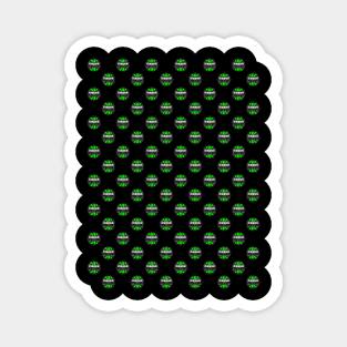 Chess Logo in Black, White and Green Pattern Magnet