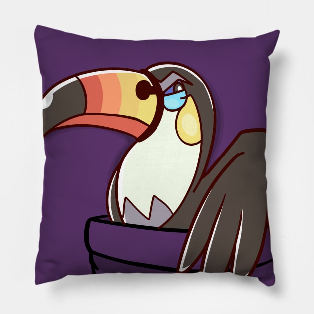 Pocket Anger Toucan Pillow by TechraPockets