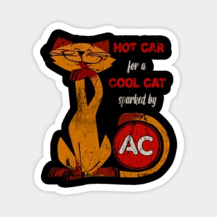 Cool Cat Spark Plugs // 60s Vintage Magnet