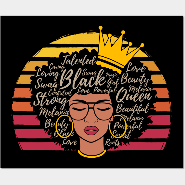 Black History Month Afro Word Art Natural Hair T-Shirt Black History Month Afro Word Art Natural Hair T-Shirt