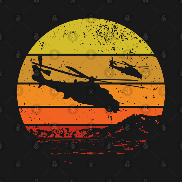 Mi-24 Hind helicopter sunset by GRIM GENT