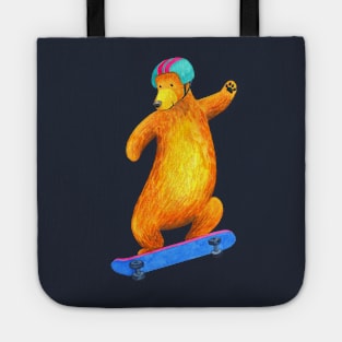 Skateboarder Bear Tote