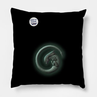 Alien on Board - Cool - badge variant Pillow