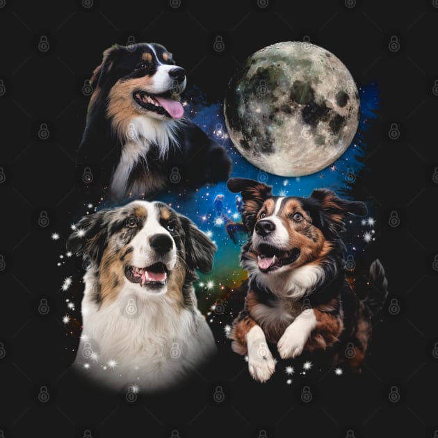 Urban Bark Brigade Shepherd Bliss, Dog Moon Tee Extravaganza by Mushroom Time