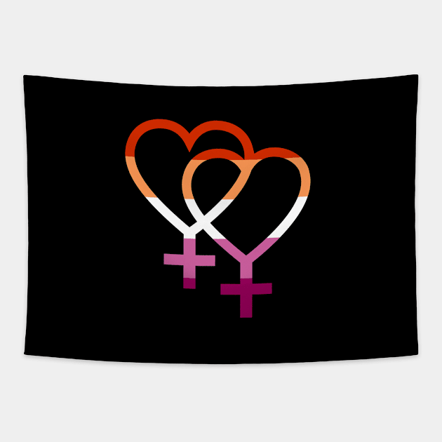 Lesbian Hearts Tapestry by lavenderhearts