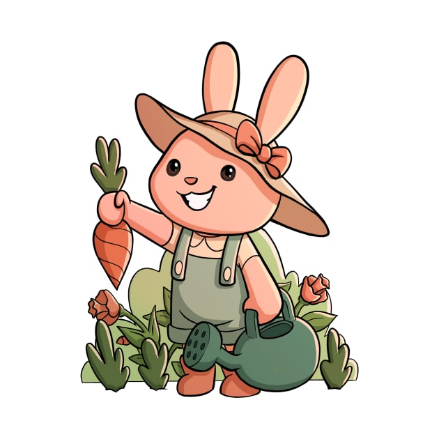 Cute Garden Bunny by PaperRain