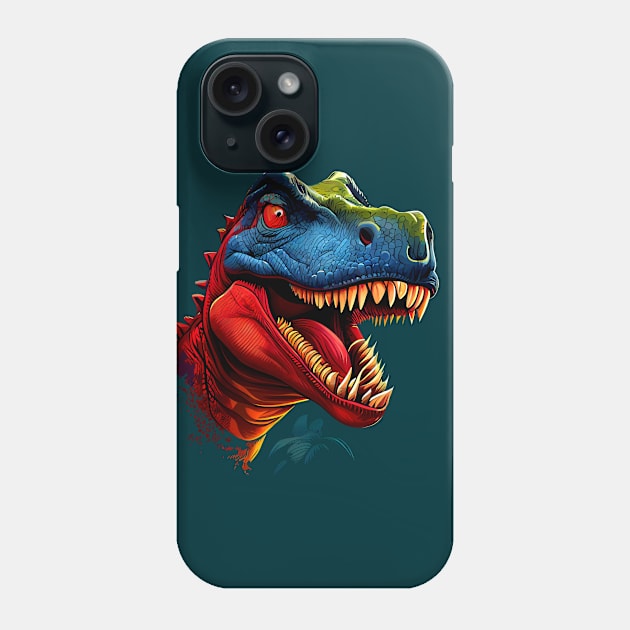 ScaryTyrannosaurus Rex Dinosaur Head Phone Case by KOTOdesign