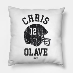 Chris Olave New Orleans Helmet Font Pillow