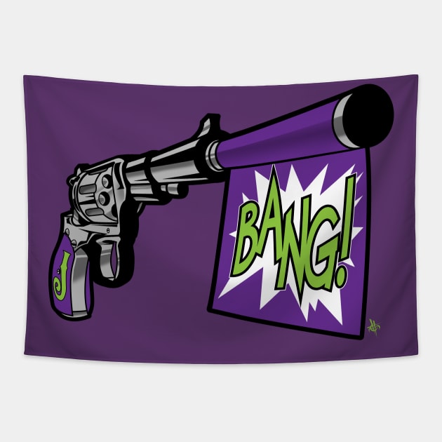 Bang! Jokes on you. Tapestry by elblackbat