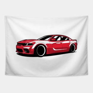 Red Charger Tapestry