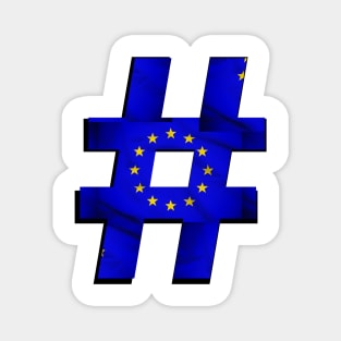 Hashtag Flag - EU - design 2 Magnet