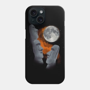 3 Moai Moon Phone Case