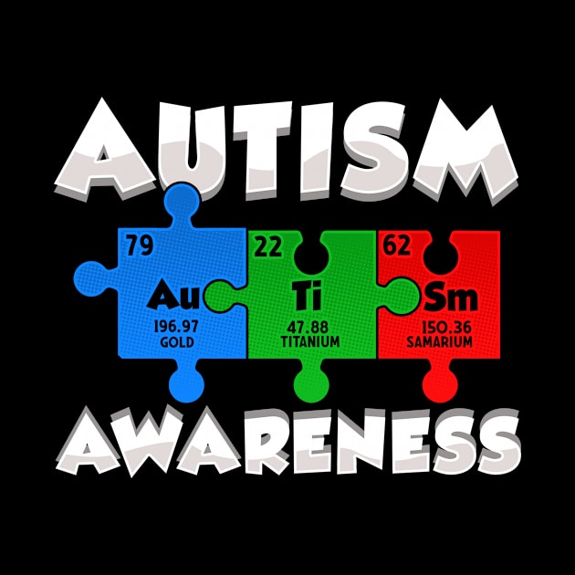 Chemistry Autism Awareness Puzzle Elements by theperfectpresents