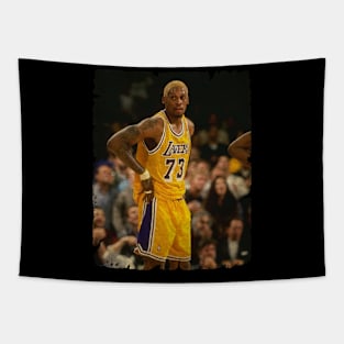 Dennis Rodman in Lakers Tapestry