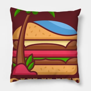 Summer Burger Pillow