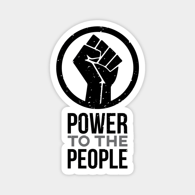 Raised Fist Power To The People Shirt Magnet by blacklives