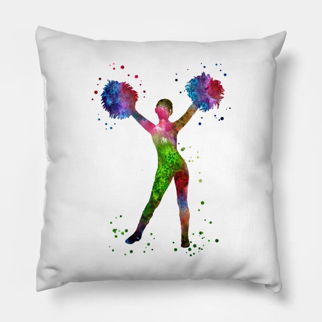 Cheerleader Pillow by RosaliArt