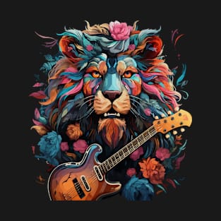 Lion Playing Guitar T-Shirt